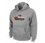 St. Louis Rams Authentic Logo Pullover Hoodie Grey