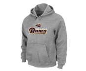 St. Louis Rams Authentic Logo Pullover Hoodie Grey
