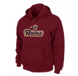 St. Louis Rams Authentic Logo Pullover Hoodie RED