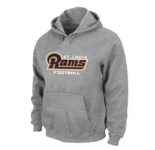 St.Louis Rams Authentic font Pullover Hoodie Grey