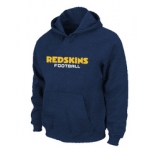 Washington Red Skins Authentic font Pullover Hoodie D.Blue