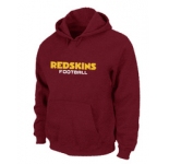 Washington Red Skins Authentic font Pullover Hoodie Red