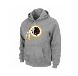 Washington Red Skins Logo Pullover Hoodie Grey