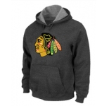 NHL Chicago Blackhawks Big & Tall Logo Pullover Hoodie D.Grey