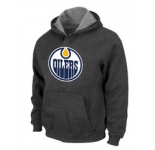 NHL Edmonton Oilers Big & Tall Logo Pullover Hoodie D.Grey