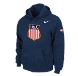 NHL winter Olympics USA Flag Pullover Hoodie D.Blue