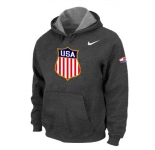 NHL winter Olympics USA Flag Pullover Hoodie D.Grey