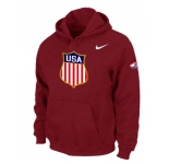 NHL winter Olympics USA Flag Pullover Hoodie red