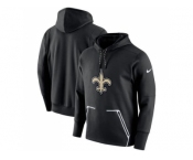 Men New Orleans Saints Nike Black Champ Drive Vapor Speed Pullover Hoodie