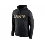 Men New Orleans Saints Nike Black Circuit Wordmark Essential Performance Pullover Hoodie