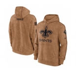 Men's New Orleans Saints 2023 Brown Salute to Service Pullover Hoodie