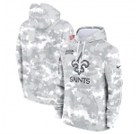 Men's New Orleans Saints 2024 Arctic Camo Salute To Service Club Fleece Pullover Hoodie