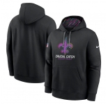 Men's New Orleans Saints Black 2024 Crucial Catch Club Pullover Hoodie