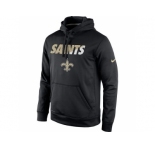 Men's New Orleans Saints Nike Black Kick Off Staff Performance Pullover Hoodie