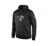 Men's New Orleans Saints Nike Black Practice Performance Pullover Hoodie