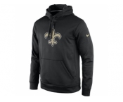 Men's New Orleans Saints Nike Black Practice Performance Pullover Hoodie