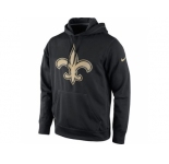 Men's New Orleans Saints Nike Black Warp Performance Pullover Hoodie