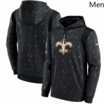 Men's New Orleans Saints Nike Charcoal 2021 NFL Crucial Catch Therma Pullover Hoodie