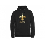Men's New Orleans Saints Pro Line Black Gold Collection Pullover Hoodie