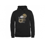 Men's New Orleans Saints Pro Line Black Throwback Logo Pullover Hoodie