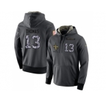 NFL Men's Nike New Orleans Saints #13 Michael Thomas Stitched Black Anthracite Salute to Service Player Performance Hoodie