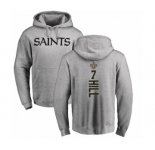 NFL Nike New Orleans Saints #7 Taysom Hill Ash Backer Pullover Hoodie