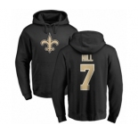 NFL Nike New Orleans Saints #7 Taysom Hill Black Name & Number Logo Pullover Hoodie