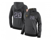 NFL Women's Nike New Orleans Saints #20 Marshon Lattimore Stitched Black Anthracite Salute to Service Player Performance Hoodie
