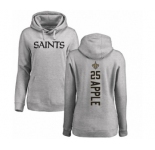 NFL Women's Nike New Orleans Saints #25 Eli Apple Ash Backer Pullover Hoodie