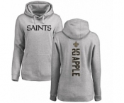 NFL Women's Nike New Orleans Saints #25 Eli Apple Ash Backer Pullover Hoodie