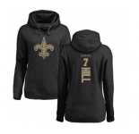 NFL Women's Nike New Orleans Saints #7 Taysom Hill Black Backer Pullover Hoodie