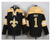Nike New Orleans Saints #1 Who Dat Black Player Pullover Hoodie