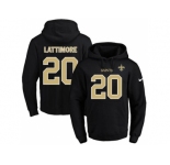Nike New Orleans Saints #20 Marshon Lattimore Black Name & Number Pullover NFL Hoodie