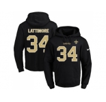Nike New Orleans Saints #34 Marshon Lattimore Black Name & Number Pullover NFL Hoodie