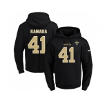 Nike New Orleans Saints #41 Alvin Kamara Black Name & Number Pullover NFL Hoodie