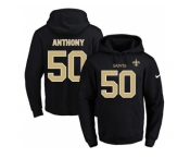 Nike New Orleans Saints #50 Stephone Anthony Black Name & Number Pullover NFL Hoodie