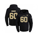 Nike New Orleans Saints #60 Max Unger Black Name & Number Pullover NFL Hoodie