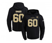 Nike New Orleans Saints #60 Max Unger Black Name & Number Pullover NFL Hoodie