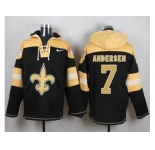 Nike New Orleans Saints #7 Morten Andersen Black Player Pullover Hoodie
