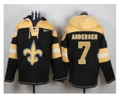 Nike New Orleans Saints #7 Morten Andersen Black Player Pullover Hoodie