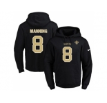 Nike New Orleans Saints #8 Archie Manning Black Name & Number Pullover NFL Hoodie