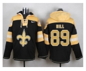 Nike New Orleans Saints #89 Josh Hill Black Player Pullover Hoodie