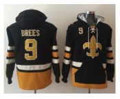 Nike New Orleans Saints #9 Drew Brees Black Gold Name & Number Pullover NFL Hoodie
