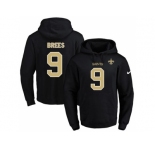 Nike New Orleans Saints #9 Drew Brees Black Name & Number Pullover NFL Hoodie
