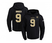 Nike New Orleans Saints #9 Drew Brees Black Name & Number Pullover NFL Hoodie