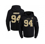Nike New Orleans Saints #94 Cameron Jordan Black Name & Number Pullover NFL Hoodie