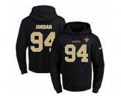 Nike New Orleans Saints #94 Cameron Jordan Black Name & Number Pullover NFL Hoodie