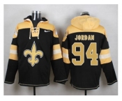 Nike New Orleans Saints #94 Cameron Jordan Black Player Pullover Hoodie