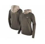 Women New Orleans Saints Nike Olive Salute to Service Performance Pullover Hoodie