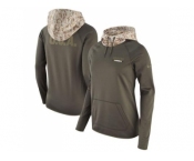 Women New Orleans Saints Nike Olive Salute to Service Performance Pullover Hoodie